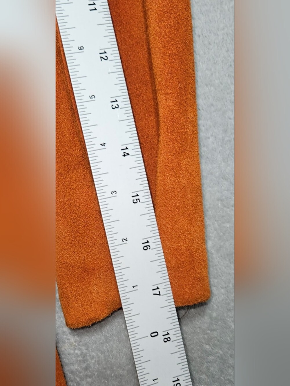 Vintage 70s Penny Lane Coat Shearling Collar Burnt Orange Suede Trench Jacket S - Picture 6 of 8